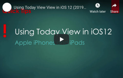 Using Today View in iOS 12